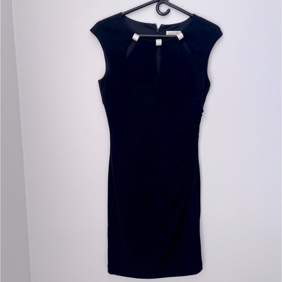 Eliza J Black Form Fitting Dress with Cut Outs Size 2 - Picture 1 of 9